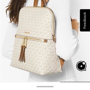 NWT Michael Kors Rhea Zip Medium Slim Backpack